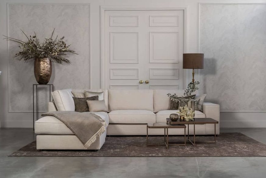 Beige hoekbank, een perfecte hoekbank voor in ieder interieur