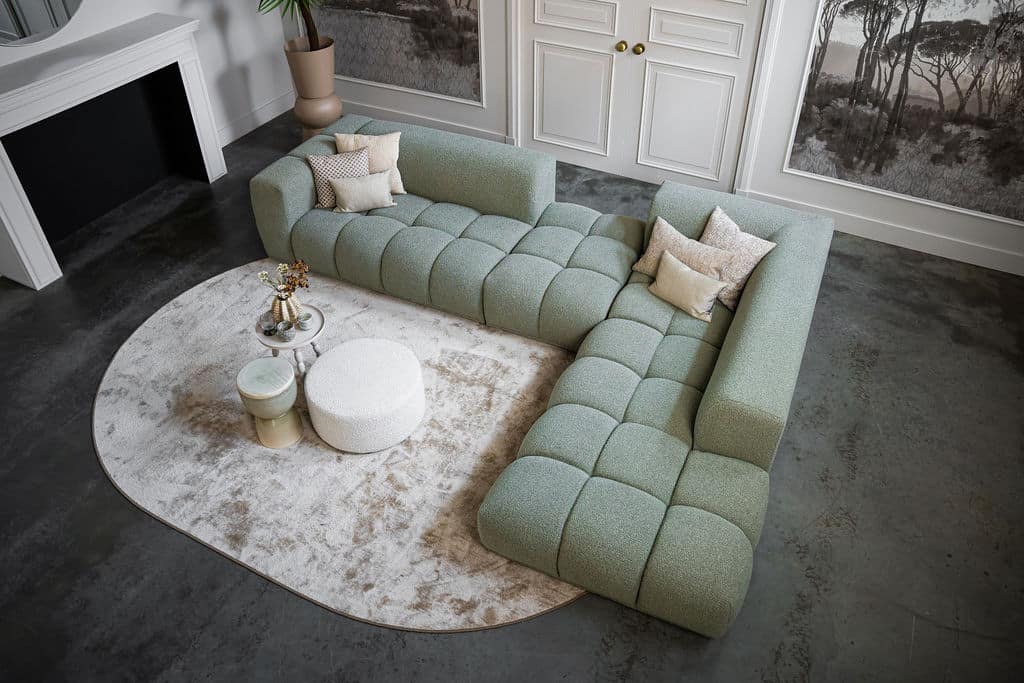 Hoekbank met luxe styling. Met optimale woonkamerindeling