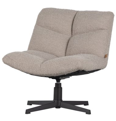 Draaifauteuil Vinny Bouclé Zand