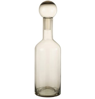 Decoratieve fles glas grijs