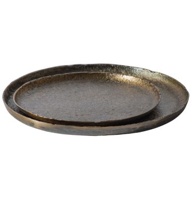 Dienblad set antiek brons
