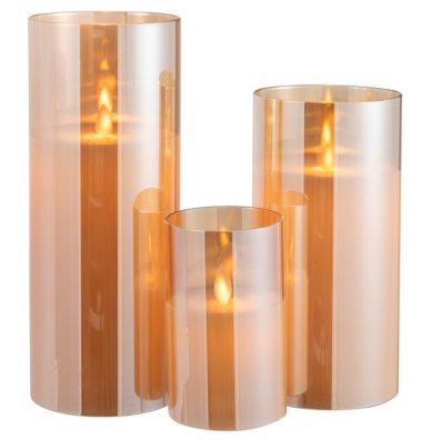 LEDLAMP BLINKEND GLAS GOUD