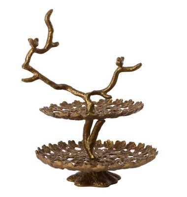 ETAGERE BIRD ANTIEK BRONS