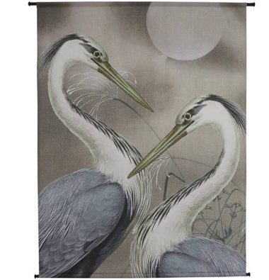 Wandkleed Reigers blauw