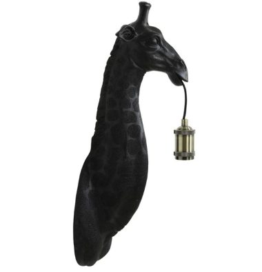 Wandlamp Giraffe zwart
