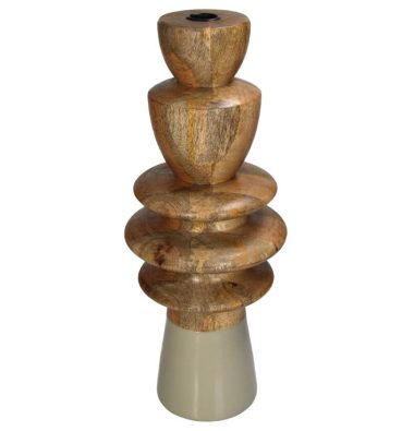Kandelaar Hout Beige